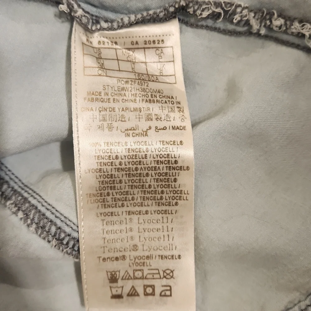 Guess Light Wash Denim Button Up Shirt - Picture 10 of 10